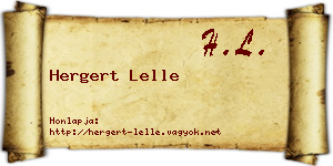 Hergert Lelle névjegykártya